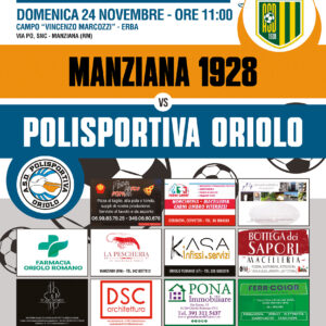 Scopri di più sull'articolo MANZIANA 1928 – POLISPORTIVA ORIOLO